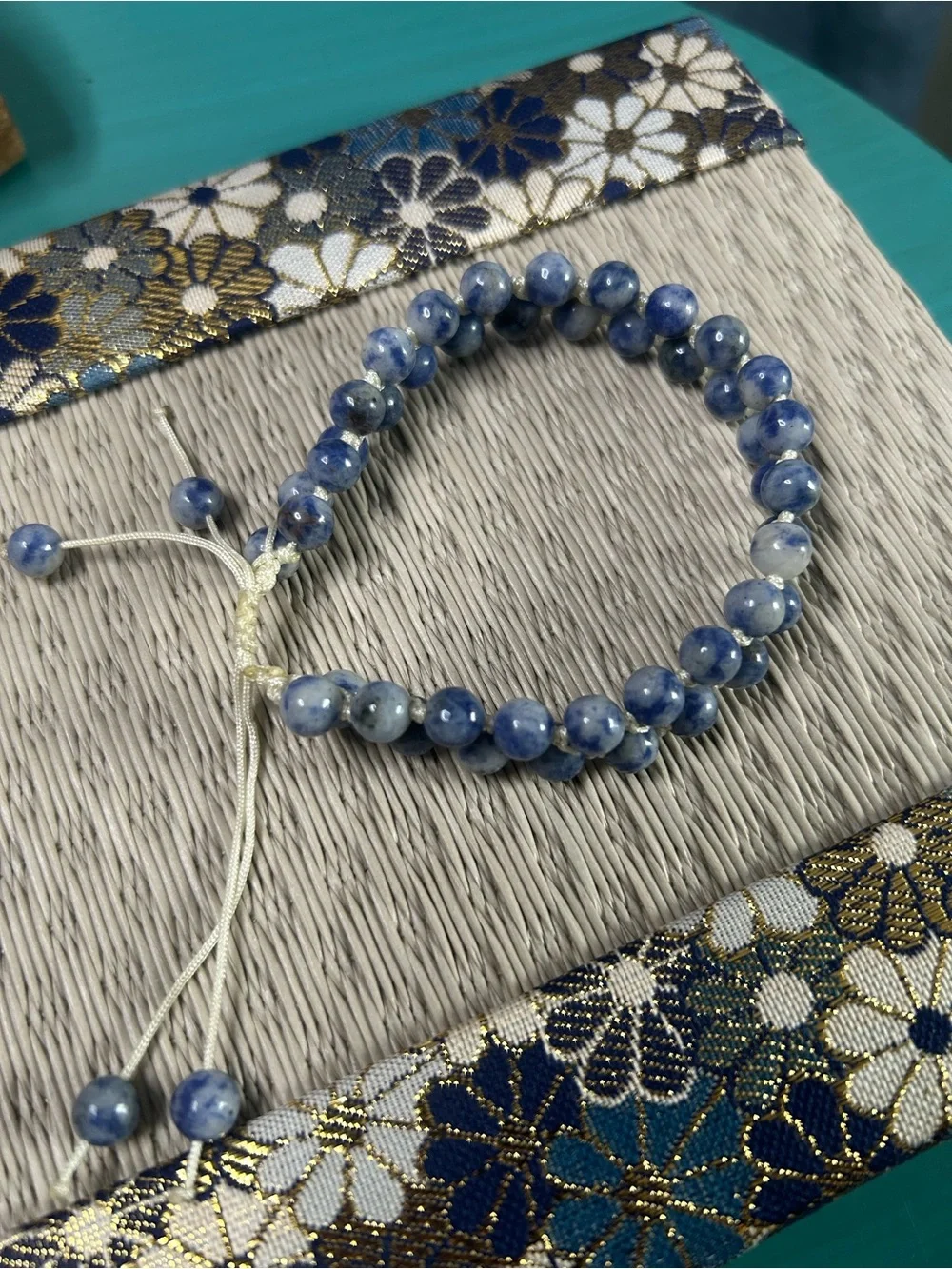 Preloved Handcrafted Blue Sodalite Double Strand Gemstone Bracelet